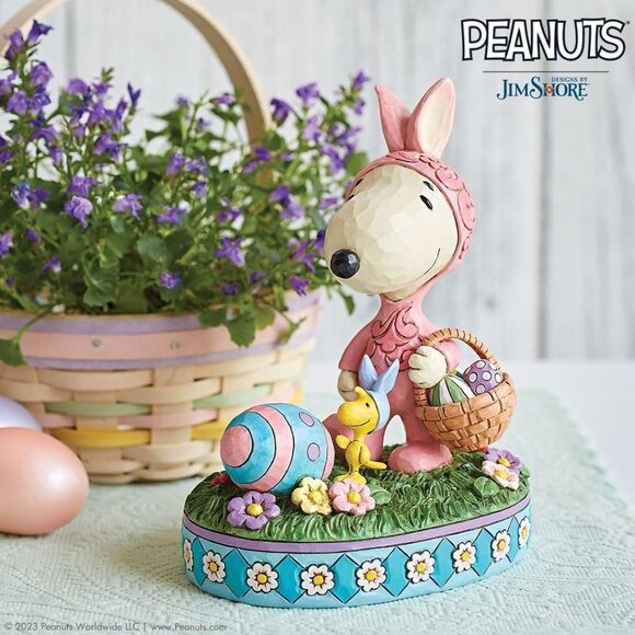 Enesco Peanuts by Jim Shore Snoopy and Woodstock Easter Bunnies Figurine, NIB - Picture 2 of 8
